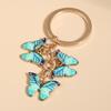 Cute Colorful Butterfly  Enamel Flying Animals Key Chains For Women Girls Accessorie Handmade Jewelry Bag Charm