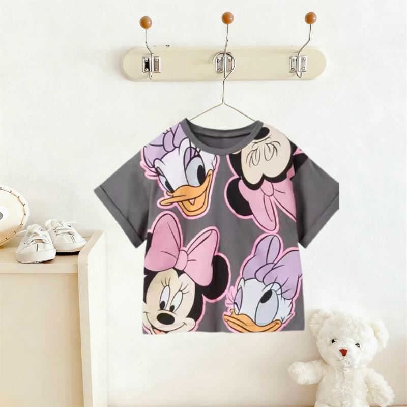 

2026 Disney Summer Clothing Short Sleeve T-Shirt Round Neck Basic Shirt Toddler Lightweight Simple Fashion Design T-Shirt 110