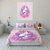 Dreamy Unicorn In Pink And Purple Print Bedding Set 1 Duvet Cover 2 Pillowcases For Adult And Children Luxury Gift Full Size