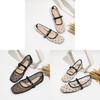 Zr Polka Dot Flat Shoes With Nonslip Rubber Sole For Summer Casual Wear