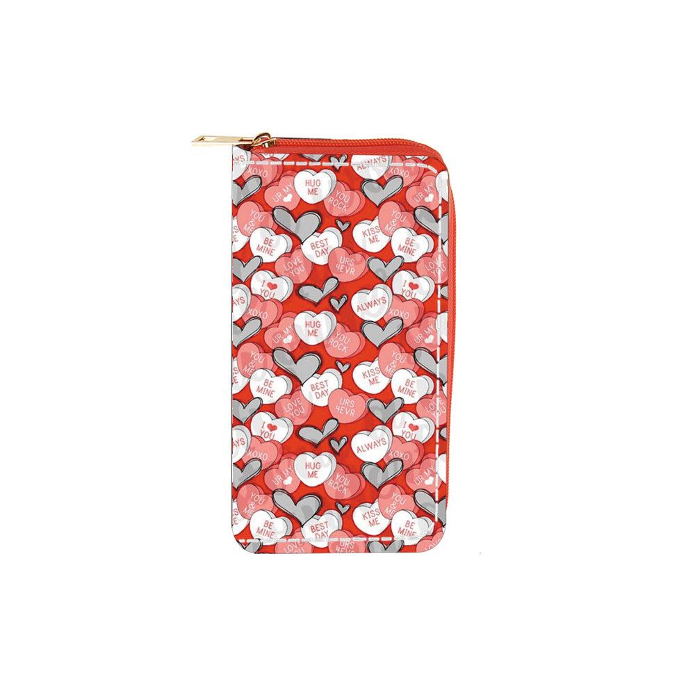 New Cartoon Love Long Zipper Wallet Card Bag Wallet
