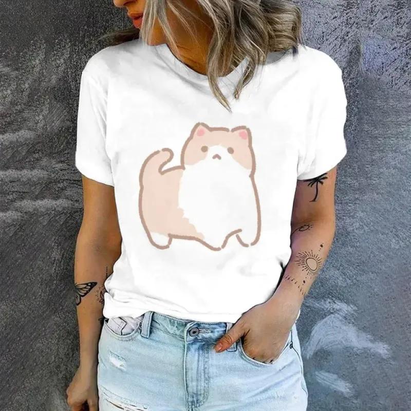 Женская футболка с круглым вырезом — фото 8