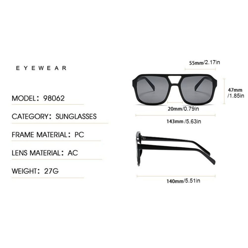 UV Protection Big Frame Square Sunglasses Double Beam UV400 Pilot Sun Glasses Leopard Print Punk Retro Eyewear Selfie