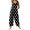 Women's Casual Jumpsuit Sleeveless Polka Dot Print Cotton Jumpsuit