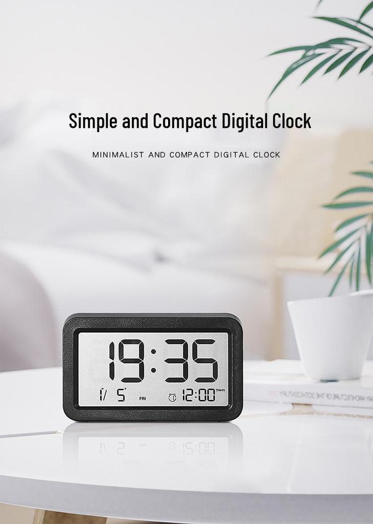 Compact Digital Alarm Clock: Multifunctional Mini Electronic Clock for Bedside or Desk, Ideal for Students (Model Q118)
