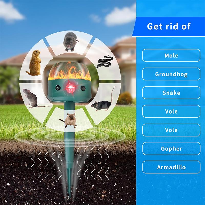 Solar Ultrasonic Animal Repellent, Mouse Repellent, Bird Repellent