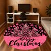 1PC Christmas tree leopard print Office Round Area Rug, Under Office Chairs Bedroom Living Room Home Decor, Carpet for Office -1110137