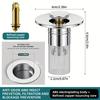 2pc Stainless Steel Bathroom Sink Stopper – Anti-Odor Pop Up Bouncing Core, Drain Filter Plug, Christmas Gift & Decor
