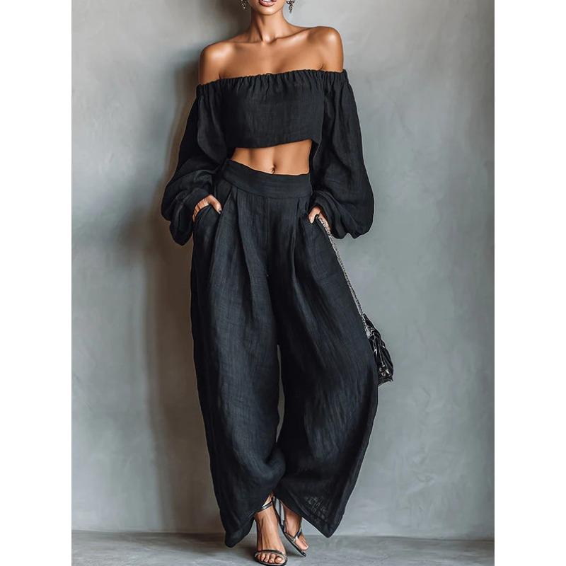 QICED Women's Fashion Casual Long Sleeve Pants Suits