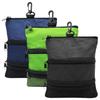 3-Layers Zipper Golf Bag Golf Tee Bag Pouch Bag Golf Balls Holder Bag Golf Balls Pouch Bag Golf Storage Handbag Pocket