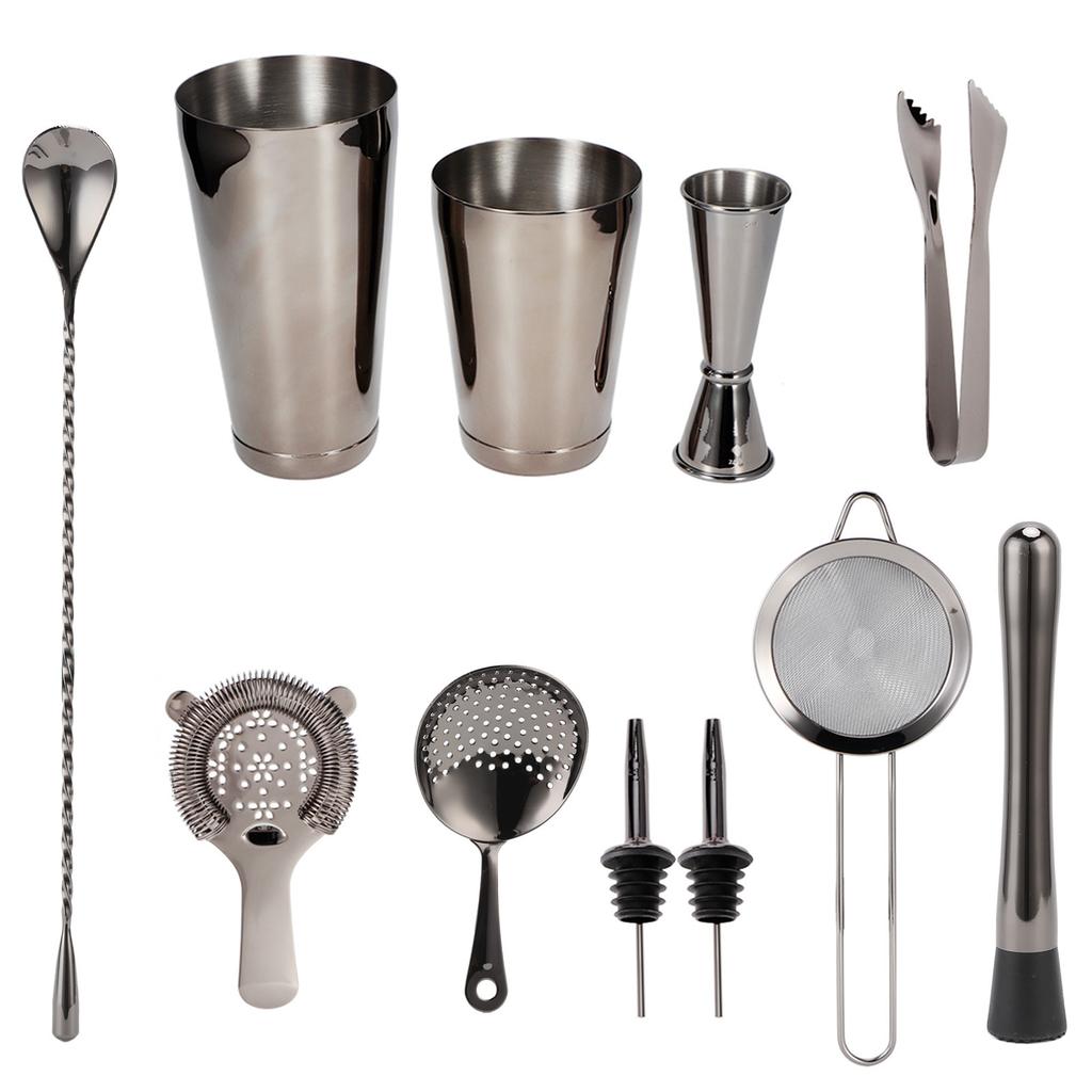 11PCSCelsiusSet Cocktail Shaker Set Bartender Kit Cocktail Strainer Stainless Steel Barware for Home Party