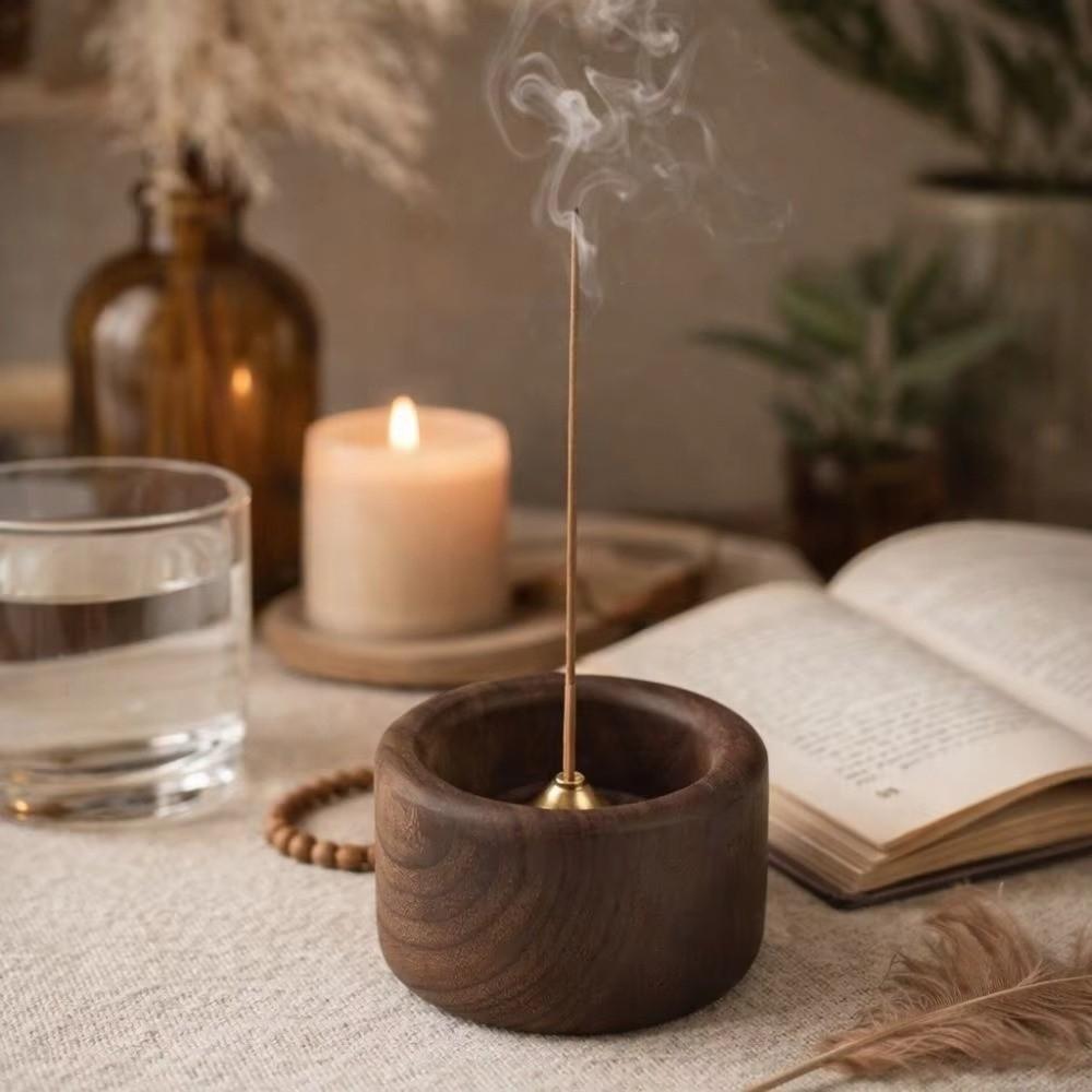 Mini-Weihrauchbrenner Basis Holz Aroma Basis Schale Neuer Räucherstäbchenhalter