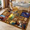 African Heritage and Culture Pattern Printed Chair Mat -Decorative Mats for Office Tables,Coffee Tables - Durable and Fashionable Carpet0331