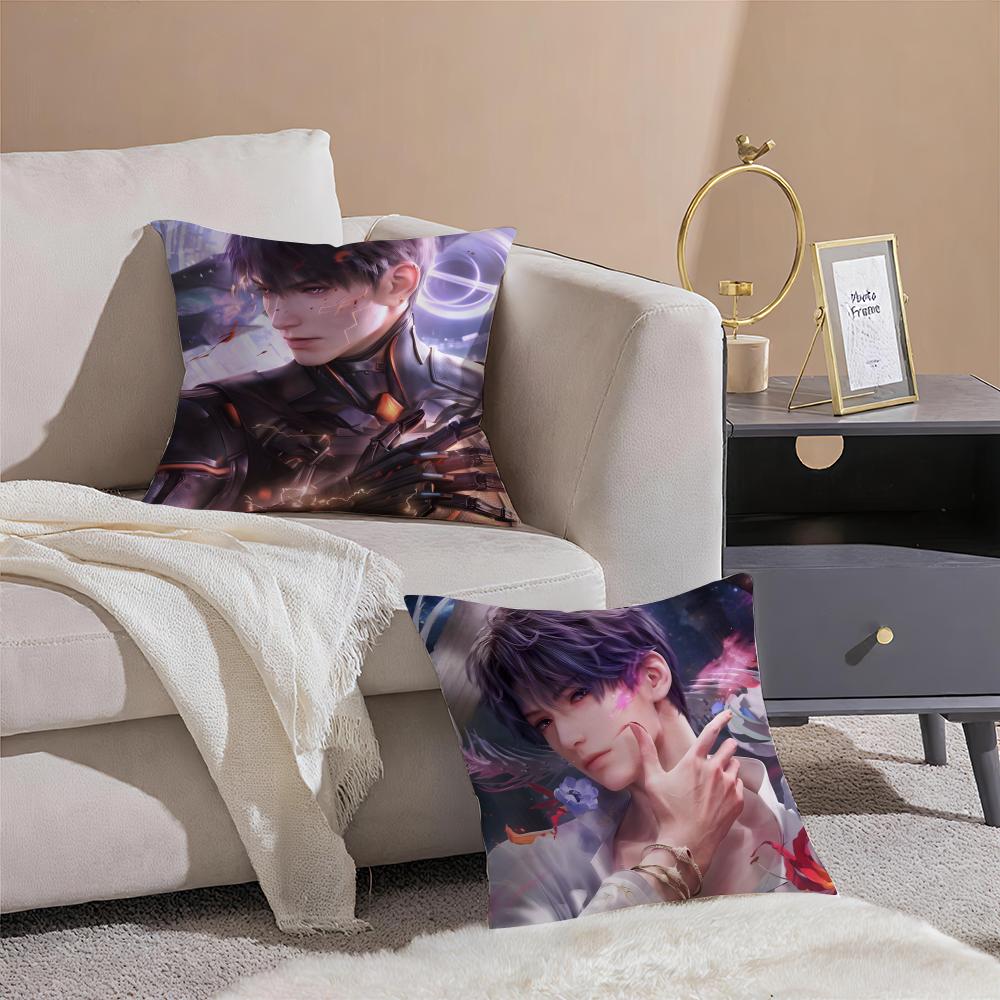 Simple Daily Life LLove and Deepspace GAM ICONS Cushion Cover Linen Pillowcase Cover Soft Decor for Sofa Home Room
