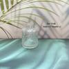 Retro Embossed Transparent Glass Vase: French-Inspired Luxury Home Decor for Living Room