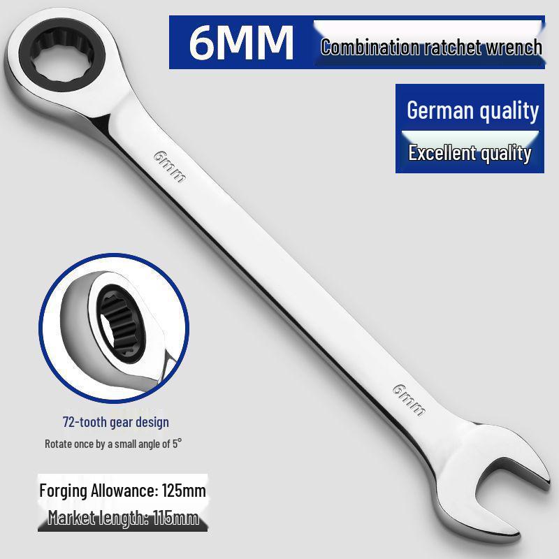 Dual-Purpose Multifunctional Ratchet Wrench Set: Open & Box-End Combination Tool Collection