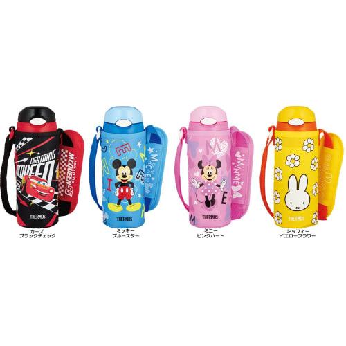 Thermos Vacuum Insulated Straw Bottle [One Touch] 400ml Cars Black Check FHL-401FDS BKC