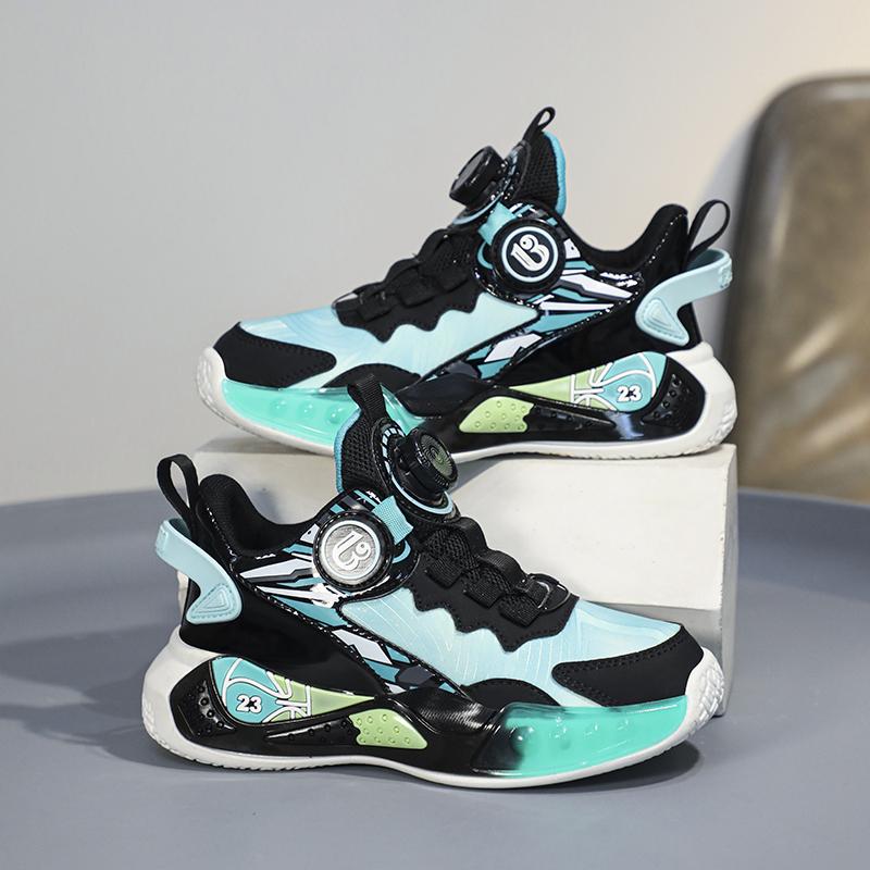 32-41 Kinder Modische Leichte Atmungsaktive Drehknopf Basketballschuhe Sportschuhe Laufschuhe für Mädchen