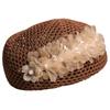 Korean Floral Painter hat French Women Knit Fabric Cap Versatile Hollow Out Beret  Spring