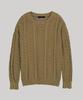 AT THE MOMENT Garment-Dyed Cotton Cable Knit_Khaki