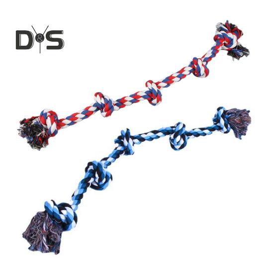 5-Knot Dog Rope Toy Heavy-Duty Dog Chew Rope Toy for Aggressive Chewer Interactive Dog Pull Cotton Rope for Tug of War Game