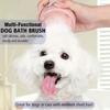 Soap Dispenser Pet Grooming Brush Silicone Bristle Shampoo Dog Brush Bathing Tool  Haired Dogs
