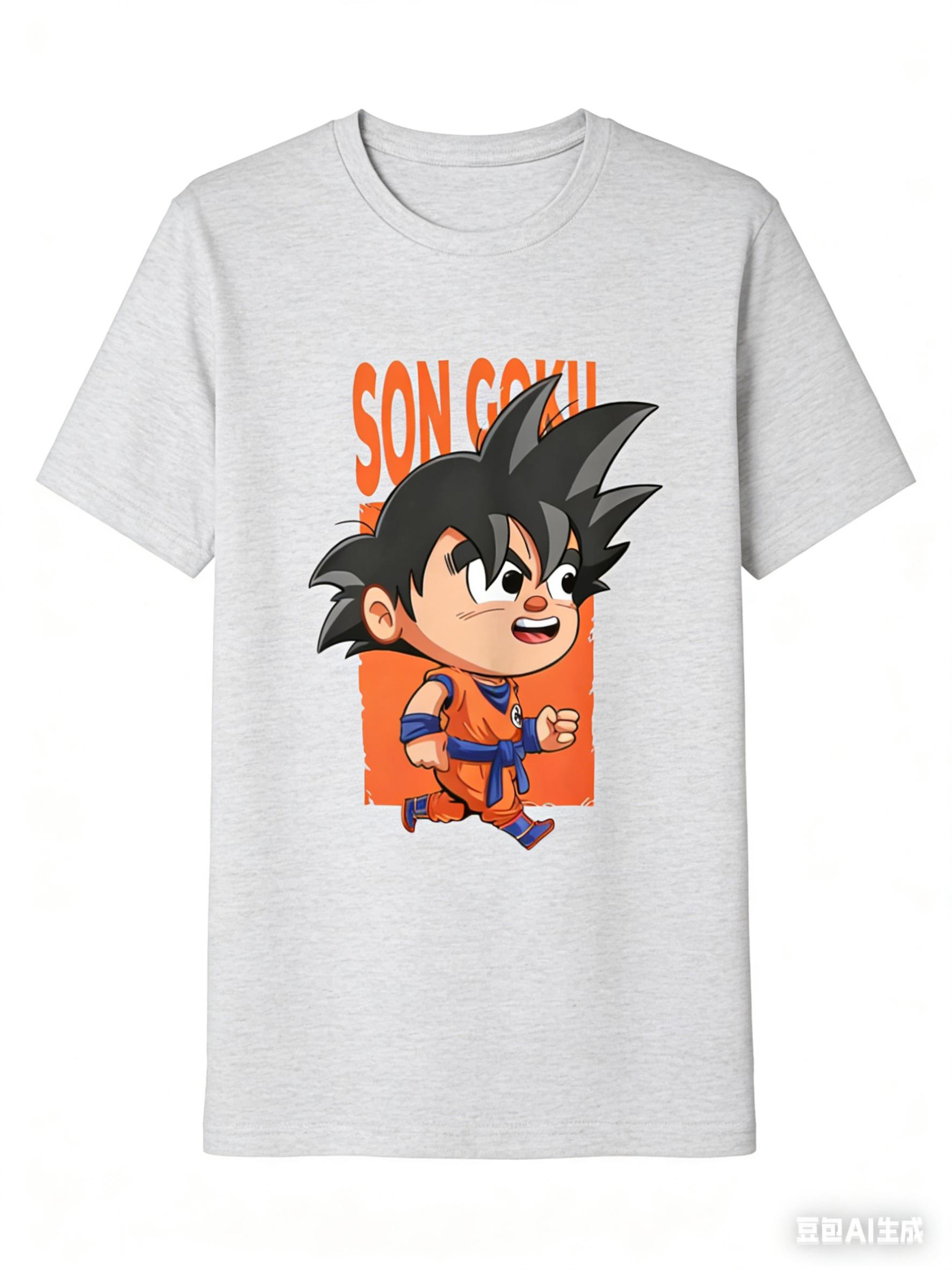 

Лето 2026 Новая хлопковая футболка с рисунком из аниме Dragon Ball Свободная повседневная с коротким рукавом Круглый вырез модная повседневная удобная футболка S
