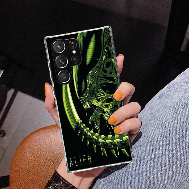 Cool A-Alien X-Xenomorph Phone Case For Samsung Galaxy S24 S25 Edge S26 Ultra S23 S22 S21 Plus S20 FE + Personalized Print Cover
