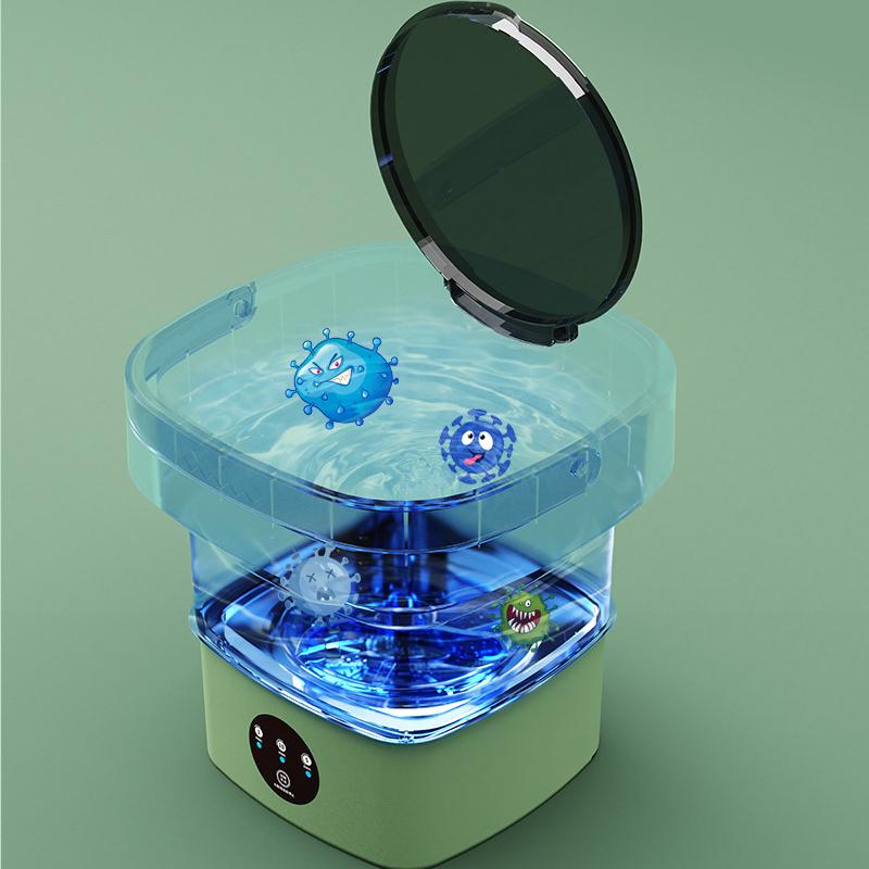 Mini mașină de spălat pliabilă lenjerie mică cu eluare prosop haine pentru bebeluși mașină de spălat spălat șosete artefact