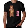 Bear And Pig Eat Ice Cream Sticker Tshirt Active Wear Sports Tshirt For Unisex