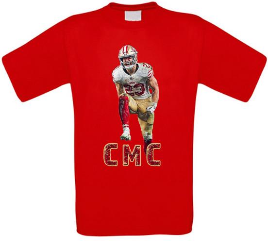 Christian McCaffrey San Francisco Football T-Shirt All Sizes L