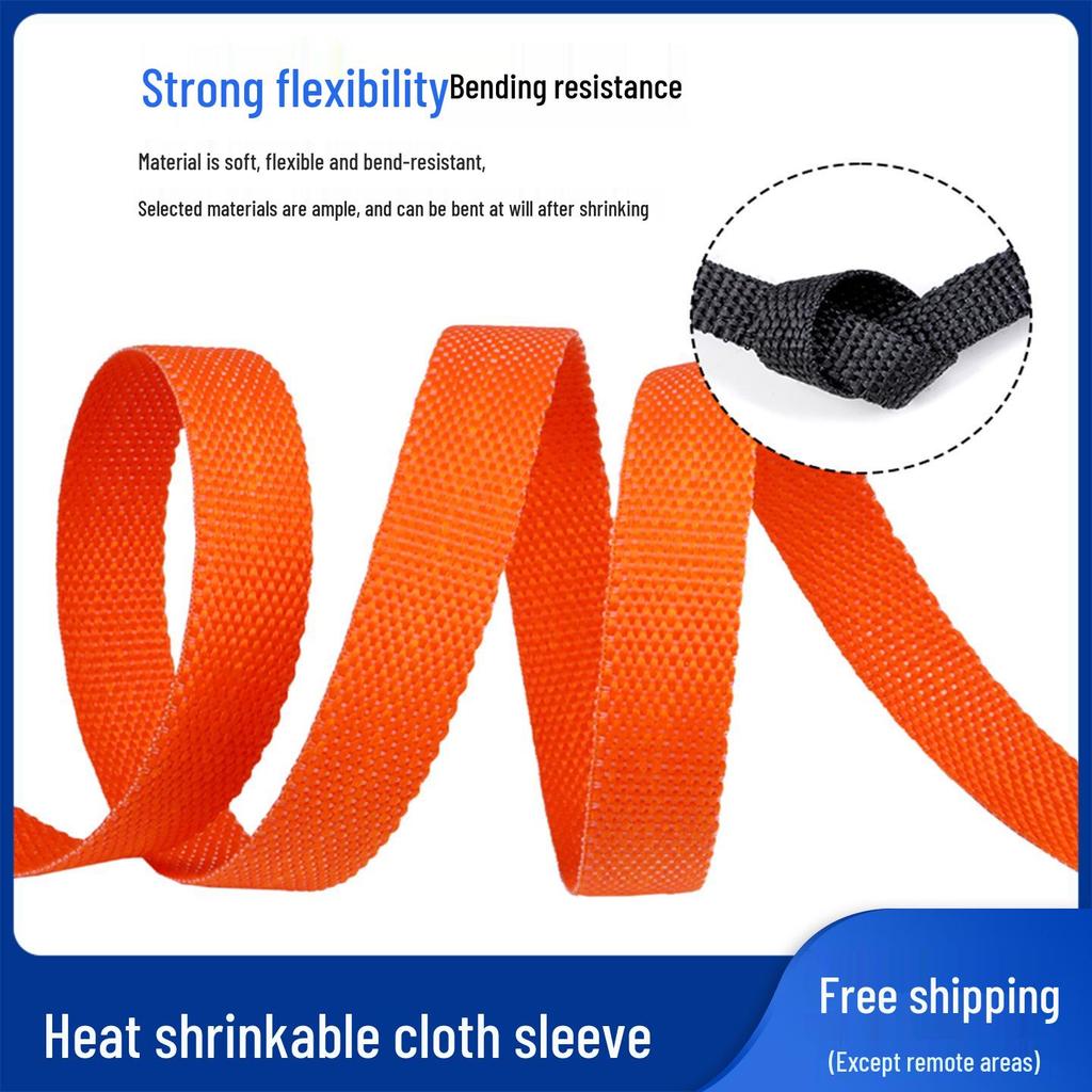 Manicotto Termoretraibile Intrecciato Resistente al Calore e Antiscivolo, 2x Restringimento, Protezione Fascio Fili