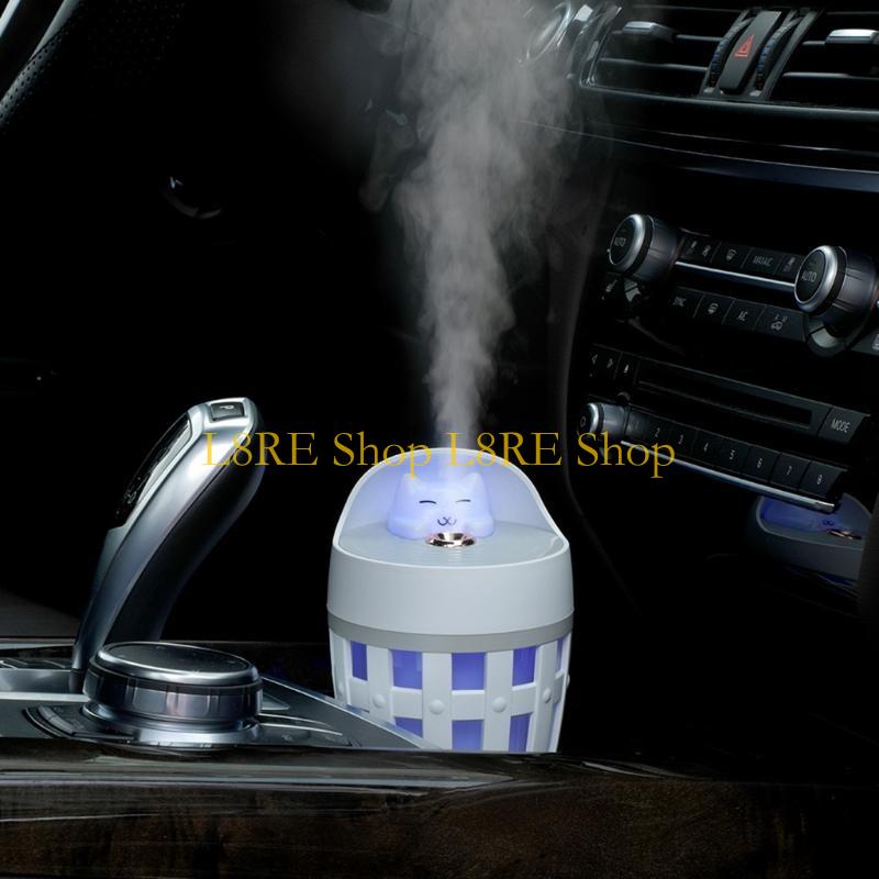 L8RE Portable 260ml Electric Air Humidifier Aroma Oil Diffuser USB Cool Mist Sprayer with Colorful Night Light for Home Car