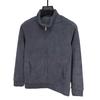 Men Coat Stand-Up Collar Long Sleeve Zipper Closure Polar Fleece Jacket
