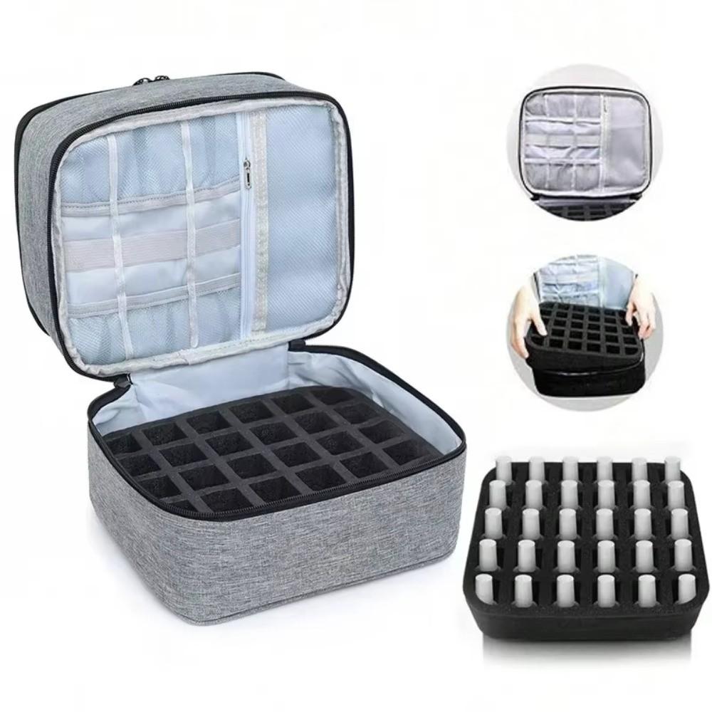Double Nail Polish Organizer Portable Tote Cosmetic Organizer Gifts Nail Polish Storage Bag