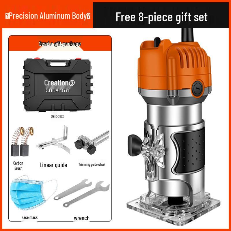 Chuangyi Multi-Function Handheld Router: Edge Trimmer, Engraver, Panel Groover, Woodworking Chamfer Tool