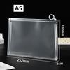 A4 Transparent Waterproof PP File Bag with Zipper for Stationery and Exam Paper Storage