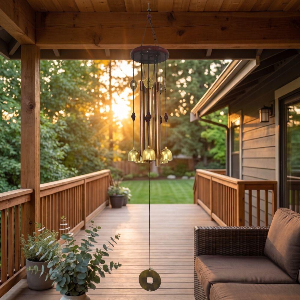Metal Bell Metal Wind Chimes Garden Home Hanging Ornaments Wind Chime Pendant  Home Outdoor