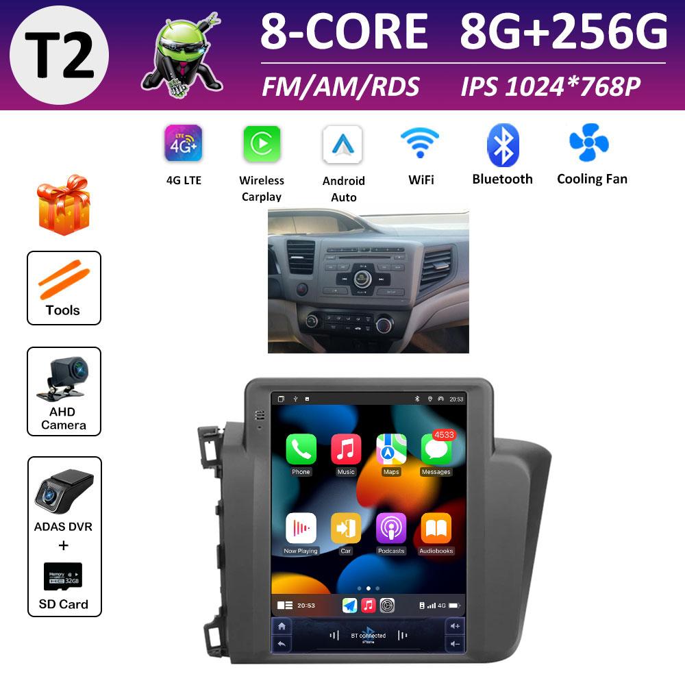 Cooling Fan Android OS Car Video for Honda Civic 2012 2013 2014 - 2015 Video Player DSP Stereo Bluetooth GPS Navigation No 2 Din