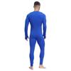 Herren Sportlicher Jumpsuit Langarm Unitard mit Frontreißverschluss Stehkragen für Training Workout