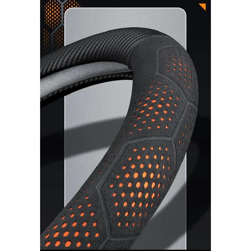 For Volkswagen T-ROC T-Cross Touareg Polo Passat Golf GTI Beetle Magotan Tiguan CC Carbon fiber Leather Car Steering Wheel Cover