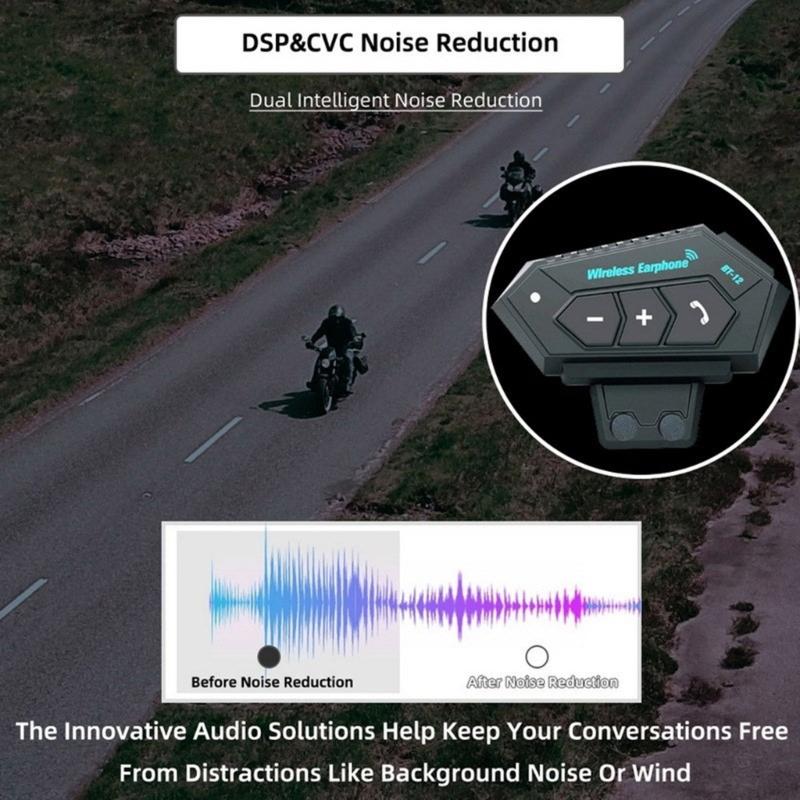 Outdoor Sports Wireless Handsfree Call Helmets Headphones, Wireless Connectivity Suitable for Cyclists Motorbike Riders