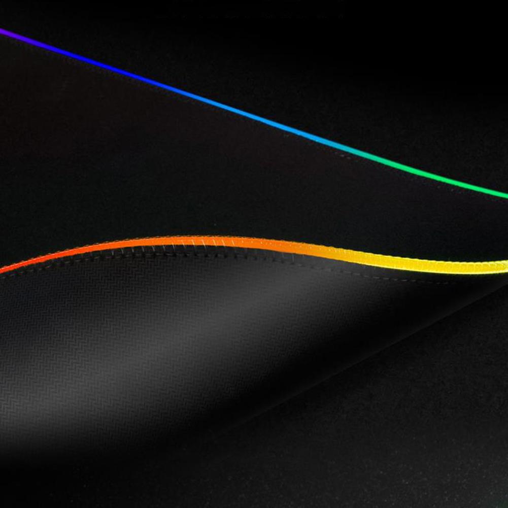 LED Light Mousepad Anti-Slip Rubber Base Colorful Mouse Pad Glowing Gaming Mouse Pad for Gamer Esports