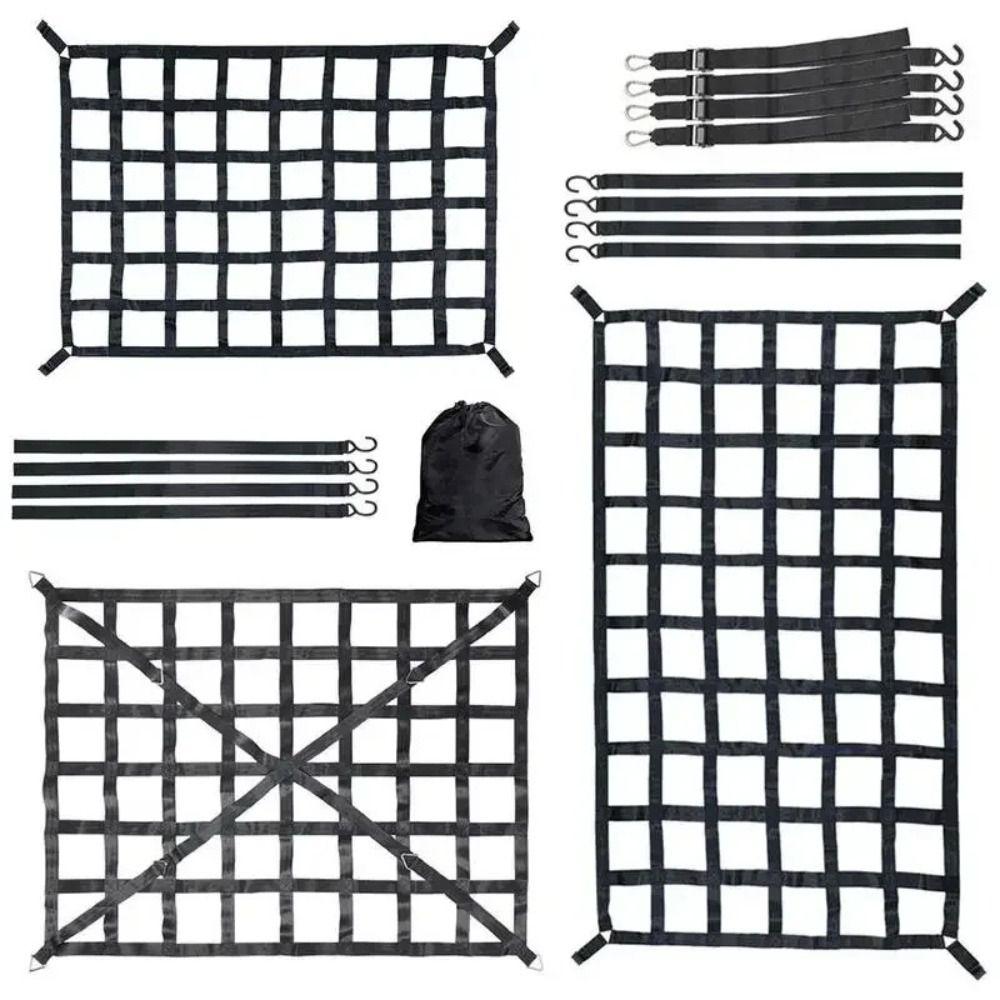 Durable Woven Material Cargo Isolation Net Wear Resistance Rear Cargo Net  Driving Safety