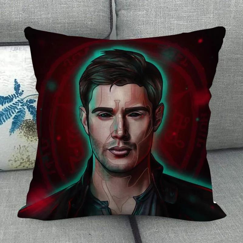 Custom Supernatural Pillowcase Wedding Decorative Cotton Linen Pillow Case For Home Pillow Cover 45X45(One Sides)