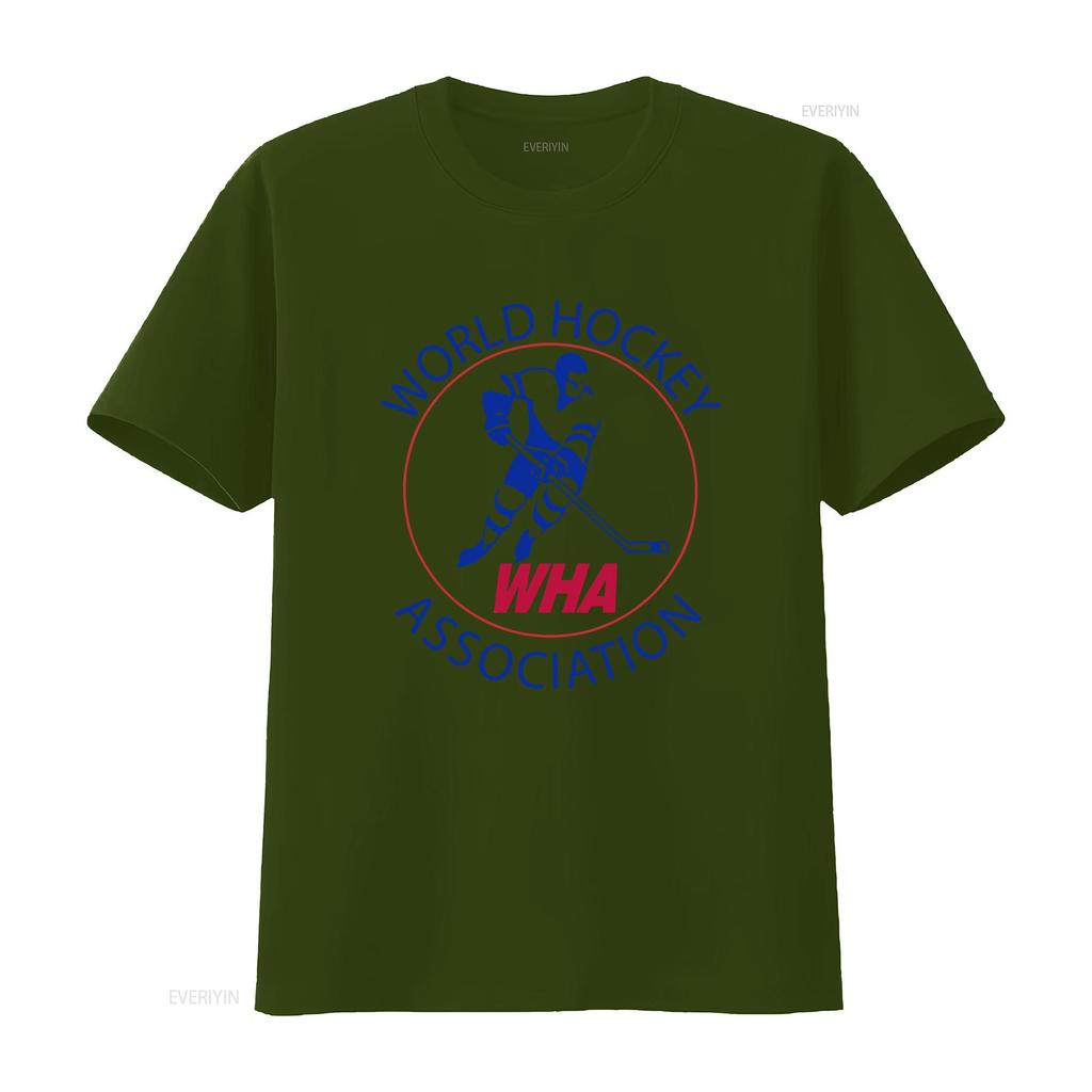 WHA World Hockey Association 1972 T Shirt vintage Washed designer clothes Breathable Slightly fashion streetwear
