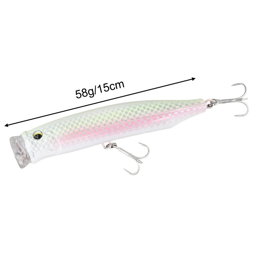 Stainless Steel Wire Floating Fishing Lure Tuna Popper Lure