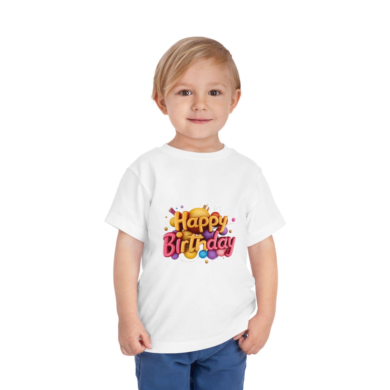 Happy Birthday colorful balloons Toddler Tee | Birthday shirt 130
