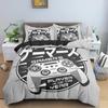 Gamepad Comforter Cover Twin Size Play Gamer Bedding Set Kids Young Man Video Games Polyester Duvet Cover Teens Game Quilt Cover