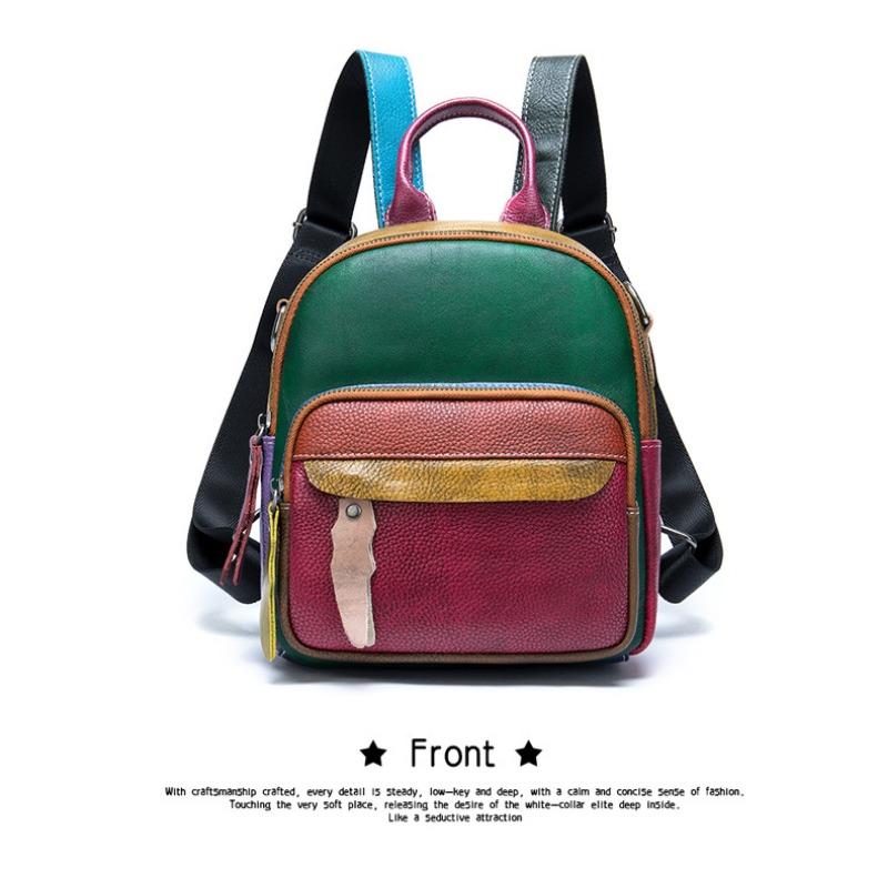 Genuine Leather Rubbed Vintage Women's Shoulder Bag Trendy Backpack